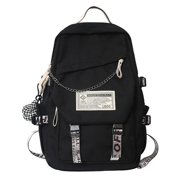 Nový model batohu pre mužov s nápisom a kovovou retiazkou