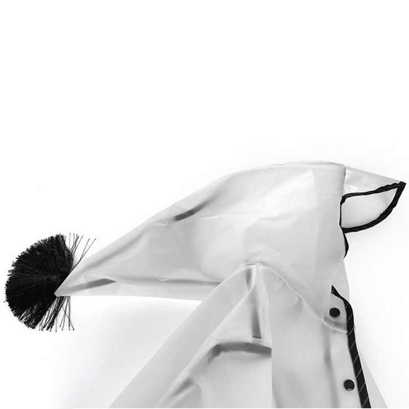 Módny chlapec dievčatko detský pršiplášť s kapucňou a strapcami, nepremokavý EVA oblečenie, priehľadný pršiplášť pre deti, čiapka, priehľadný pršiplášť, pršiplášť