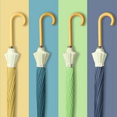 16K zakrivený dáždnik s rukoväťou, dáždnik pre mužov a ženy, zosilnený vetruodolný golfový dlhý dáždnik v japonskom štýle, osviežujúci dáždnik pre chlapcov a dievčatá