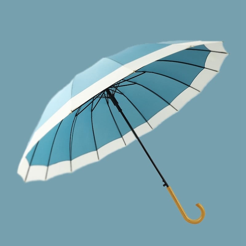 16K zakrivený dáždnik s rukoväťou, dáždnik pre mužov a ženy, zosilnený vetruodolný golfový dlhý dáždnik v japonskom štýle, osviežujúci dáždnik pre chlapcov a dievčatá