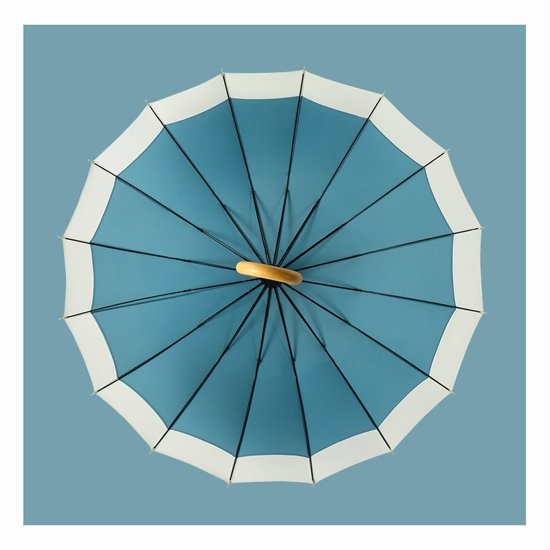 16K zakrivený dáždnik s rukoväťou, dáždnik pre mužov a ženy, zosilnený vetruodolný golfový dlhý dáždnik v japonskom štýle, osviežujúci dáždnik pre chlapcov a dievčatá