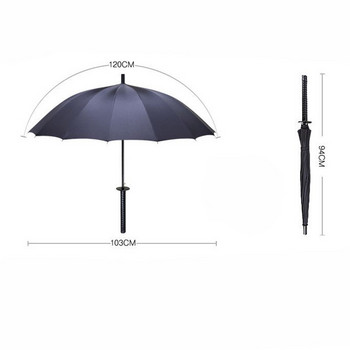 Дропшипинг Самурайски меч чадър Японски нинджа подобни на слънчев дъжд Прави чадъри Дълга дръжка Голям ветроустойчив
