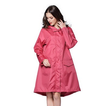 Αδιάβροχο γυναικείο αδιάβροχο 6 χρώματα με κουκούλα μακρύ μπουφάν βροχής αναπνεύσιμο παλτό βροχής Poncho outdoor Rainwear