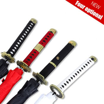 One Piece Roronoa Zoro Automatic Katana Umbrella Creative Rain Γυναικείες άντρες Σαμουράι Σπαθί Ninja Ομπρέλα Αντιανεμική ομπρέλα