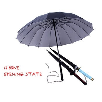 One Piece Roronoa Zoro Automatic Katana Umbrella Creative Rain Γυναικείες άντρες Σαμουράι Σπαθί Ninja Ομπρέλα Αντιανεμική ομπρέλα