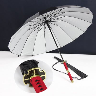 One Piece Roronoa Zoro Automatic Katana Umbrella Creative Rain Γυναικείες άντρες Σαμουράι Σπαθί Ninja Ομπρέλα Αντιανεμική ομπρέλα