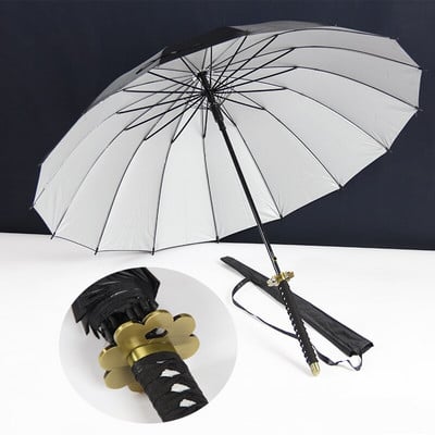 One Piece Roronoa Zoro Automatic Katana Umbrella Creative Rain Γυναικείες άντρες Σαμουράι Σπαθί Ninja Ομπρέλα Αντιανεμική ομπρέλα