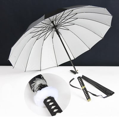 One Piece Roronoa Zoro Automatic Katana Umbrella Creative Rain Γυναικείες άντρες Σαμουράι Σπαθί Ninja Ομπρέλα Αντιανεμική ομπρέλα