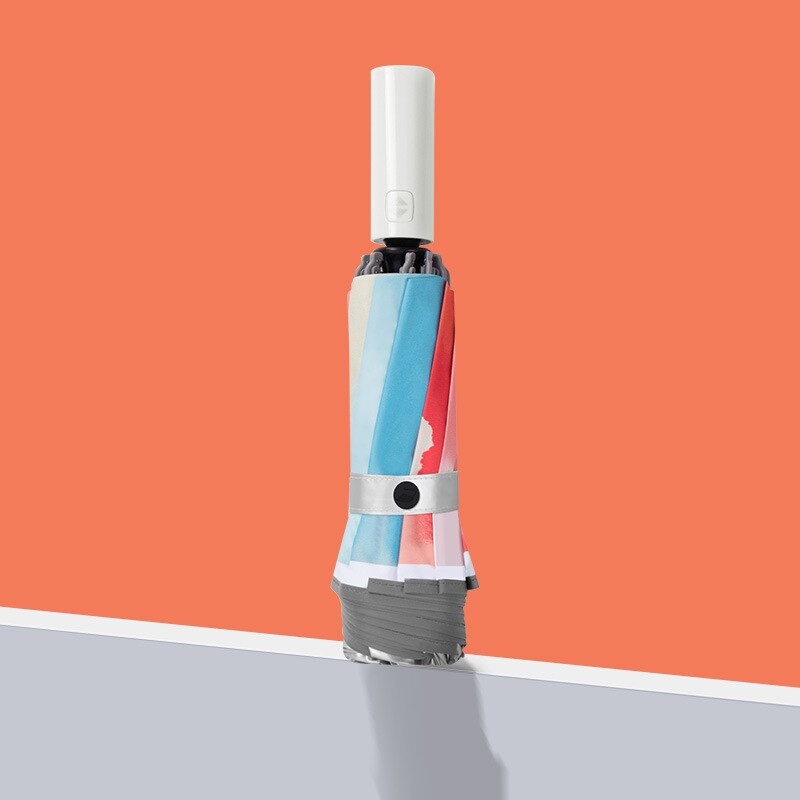 Automatický spätný dáždnik, bezpečný, bez pružiny, gradientné farby, stojace autodáždniky, dáždniky do dažďa, dámske 8K, vetruodolné, slnečné, UV, slnečníky