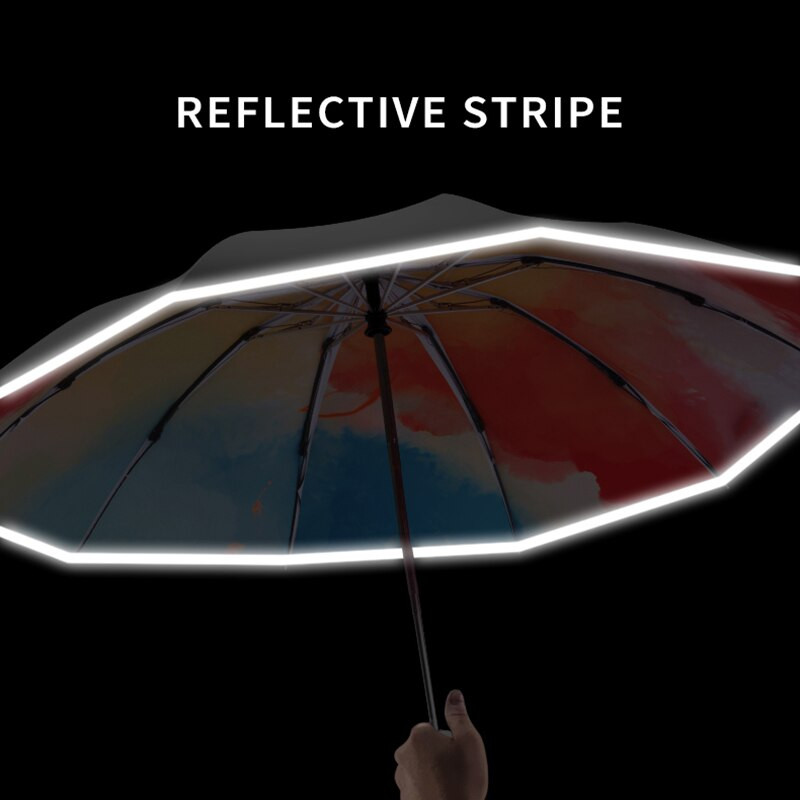 Automatický spätný dáždnik, bezpečný, bez pružiny, gradientné farby, stojace autodáždniky, dáždniky do dažďa, dámske 8K, vetruodolné, slnečné, UV, slnečníky