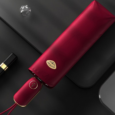 OLYCAT Plochý automatický dáždnik pre ženy Letný skladací UV slnečník pre dievčatá Vetruodolný slnečník Luxusný vonkajší slnečník