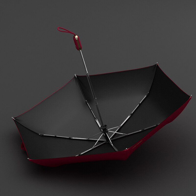 OLYCAT Plochý automatický dáždnik pre ženy Letný skladací UV slnečník pre dievčatá Vetruodolný slnečník Luxusný vonkajší slnečník