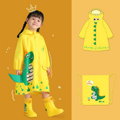 Kišna kabanica Dječja vodootporna 1-10 godina Dječaci Djevojčice Kišne jakne Crtani dječji kišni kaput Odjeća Dinosaur Slatka kišna odjeća Odjeća za bebe