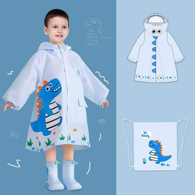 Kišna kabanica Dječja vodootporna 1-10 godina Dječaci Djevojčice Kišne jakne Crtani dječji kišni kaput Odjeća Dinosaur Slatka kišna odjeća Odjeća za bebe