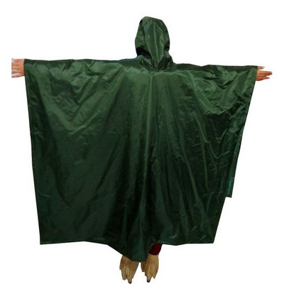 3 v 1 multifunkčný extra dlhý nepremokavý pončo unisex pršiplášť stan rohožka ochrana pred slnkom plachta maskovací kabát