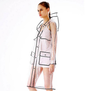 2021 New Fashion Γυναικεία Διαφανές Παχύ Πλαστικό Αδιάβροχο Ταξιδιωτικό Αδιάβροχο Αδιάβροχο Παλτό Poncho εξωτερικού χώρου για ενήλικες