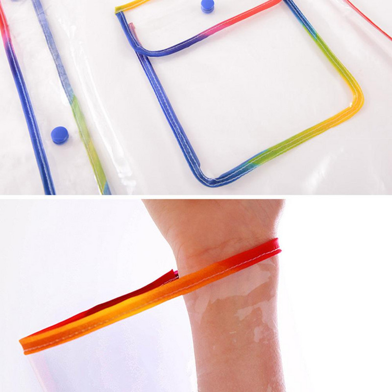 2021 Nová módna dámska priehľadná zahusťovacia plastová pláštenka, cestovná nepremokavá pláštenka do dažďa pre dospelých, pončo, vonkajší pršiplášť