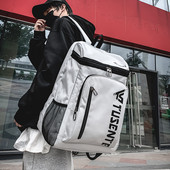 Textilný batoh s logom a zapínaním na zips pre mužov