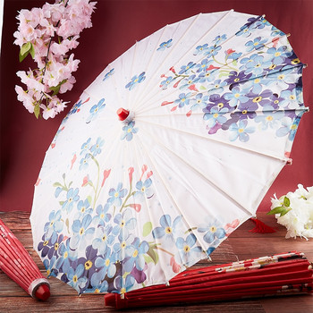 1 τμχ Μεταξωτό ύφασμα γυναικεία ομπρέλα Ιαπωνικά άνθη κερασιάς Ομπρέλα αρχαίου χορού Διακοσμητική ομπρέλα Κινεζική ομπρέλα λαδιού