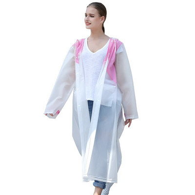 Rainfreem 2018 Nový pršiplášť s kontrastným farebným dizajnom EVA pre ženy/muže, nepremokavý, turistický/rybársky/dažďový výstroj