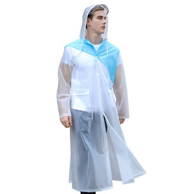 Rainfreem 2018 Nový pršiplášť s kontrastným farebným dizajnom EVA pre ženy/muže, nepremokavý, turistický/rybársky/dažďový výstroj