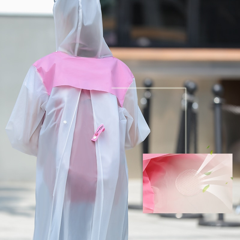 Rainfreem 2018 Nový pršiplášť s kontrastným farebným dizajnom EVA pre ženy/muže, nepremokavý, turistický/rybársky/dažďový výstroj