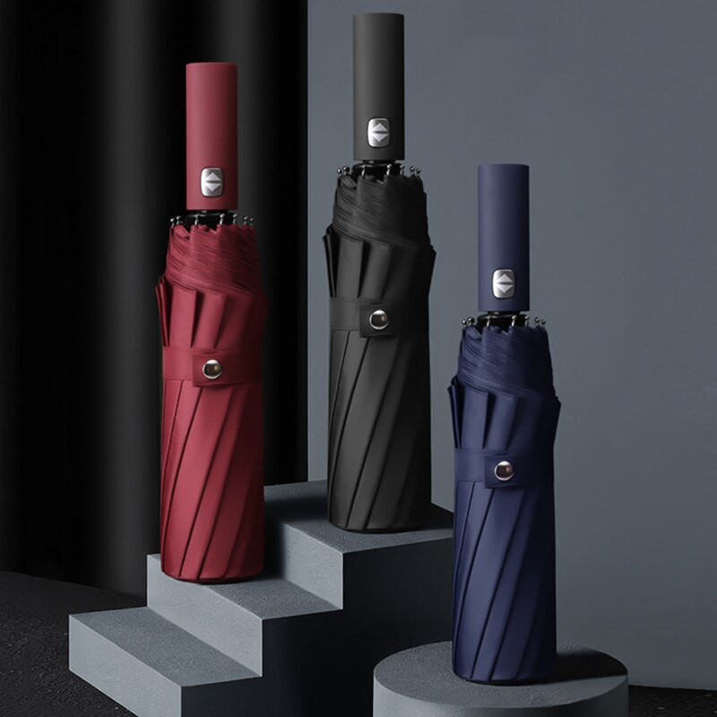 Nový plne automatický dáždnik pre mužov, biznis, 12 rebier, vetruodolný, veľký golfový dáždnik, dáždnik do dažďa, značka Guarda Chuva, skladacie dáždniky