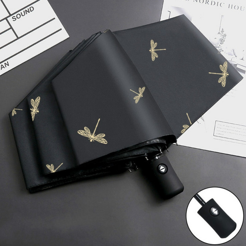 Skladací plne automatický dáždnik pre chlapcov a dievčatá, roztomilý slnečný a daždivý, dvojúčelový, ochrana proti slnku, veľká veľkosť, dážď, 1 ks