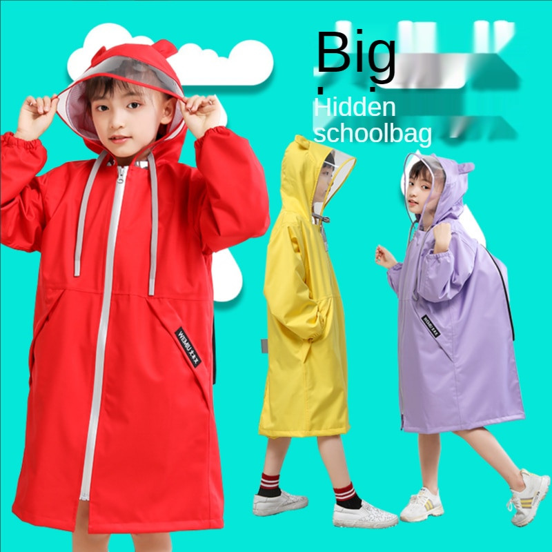 Detský pršiplášť, nepremokavý dievčenský chlapčenský pršiplášť, jednodielny kreslený detský pršiplášť, batoľa, školský chlapčenský pršiplášť