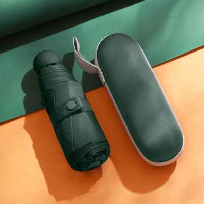 Slnečný dáždnik, veľmi malý mini dáždnik, vinylový dáždnik s vreckom, ochrana pred slnkom a ultrafialovým žiarením.