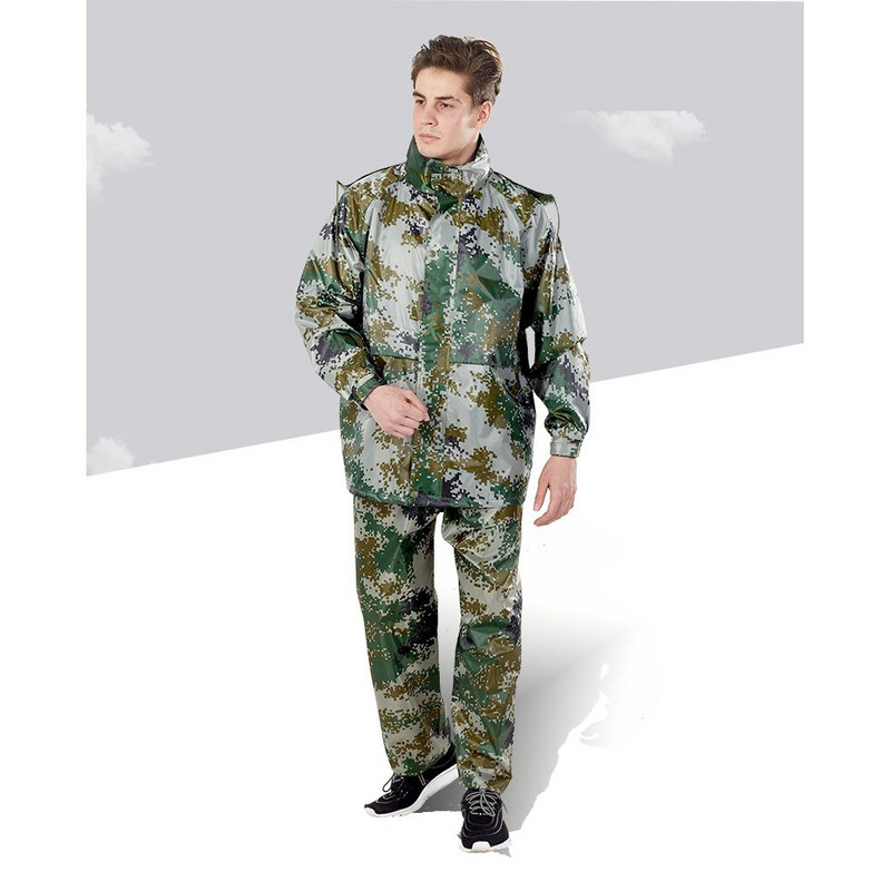 Kabanica Muške kišne hlače Kišna jakna za odrasle Kamuflažna kišna kabanica za planinarenje na otvorenom Motociklistička vodootporna odjeća