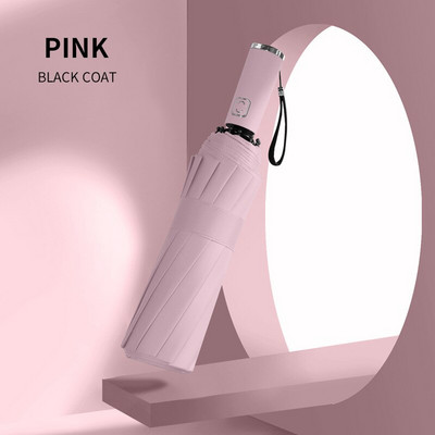 Umbrelă automată rezistentă la vânt pentru bărbați, 12 coaste, dungi reflectorizante, femei, femei, bărbați, 3 umbrele pliante de ploaie, bărbați