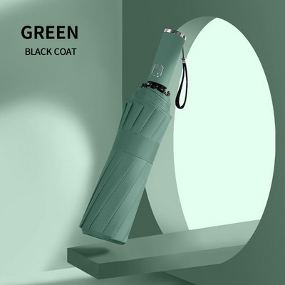 Umbrelă automată rezistentă la vânt pentru bărbați, 12 coaste, dungi reflectorizante, femei, femei, bărbați, 3 umbrele pliante de ploaie, bărbați