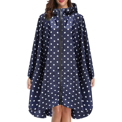 Nová dámska vlnená dlhá pláštenka, nepremokavá vetruodolná pončo, vrchné oblečenie, nepriepustná mikina s kapucňou a pršiplášťom