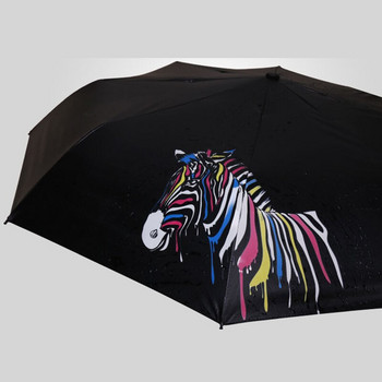 YADA Creative Color Changing Pattern Zebr Πτυσσόμενη ομπρέλα Rainy Anti-UV Rainproof Sun Protection Ομπρέλες ομπρέλας Γυναικεία YS013