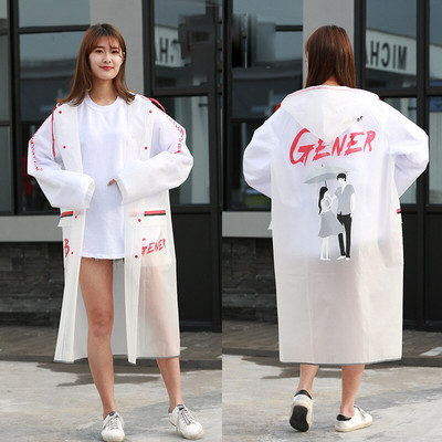 Férfi és női esőkabát átlátszó esőkabát kültéri utazási trend divat férfi és női hordozható esőponcsó, nem eldobható