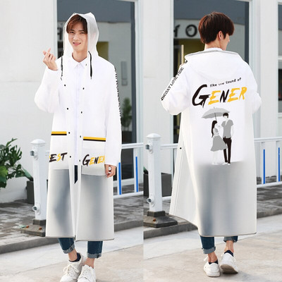 Férfi és női esőkabát átlátszó esőkabát kültéri utazási trend divat férfi és női hordozható esőponcsó, nem eldobható