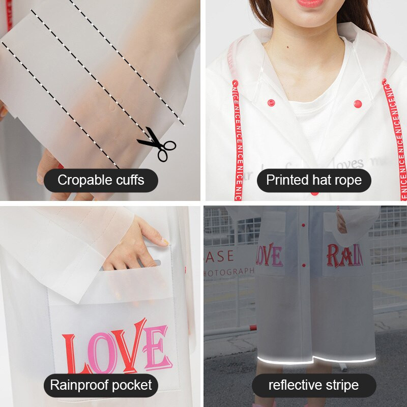 Férfi és női esőkabát átlátszó esőkabát kültéri utazási trend divat férfi és női hordozható esőponcsó, nem eldobható