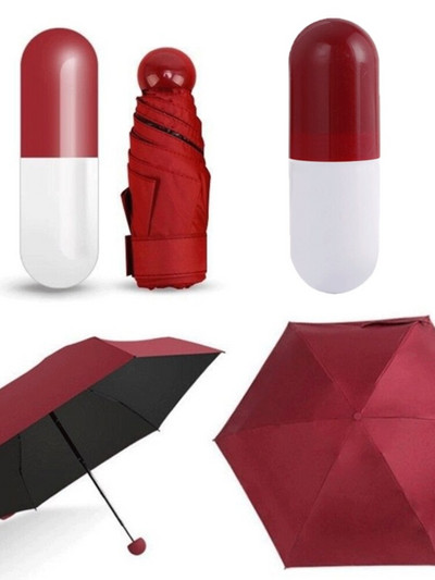 Kapsel Vihmavarju Mini Kerge Väike tasku Vihmavarjud Kompaktsed ümbrised UV-vastased Kokkupandav vihmavari Corporation Uacademy Betty Boop