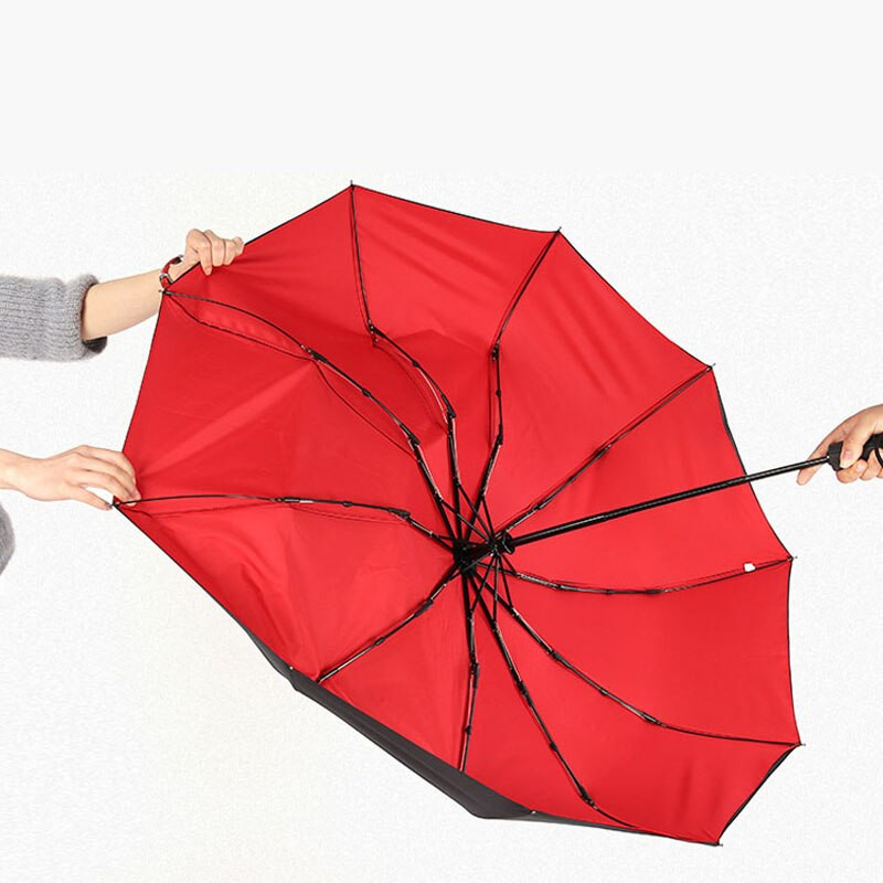 10k Dvojvrstvový vetruodolný automatický skladací dáždnik pre ženy a mužov do auta, luxusný, pre veľké firmy, pre mužov, do dažďa, čierny, pre ženy, darčekový slnečník