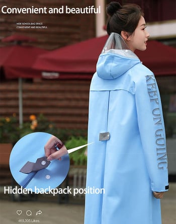 Fashion Adult Rain Poncho γυναικείο αδιάβροχο μπουφάν αδιάβροχο με μανίκια με κουκούλα και ανδρικό κάλυμμα βροχής τσέπης για πεζοπορία σε εξωτερικούς χώρους