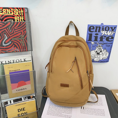 Rucsac pentru bărbați din material textil cu logo și închidere cu fermoar