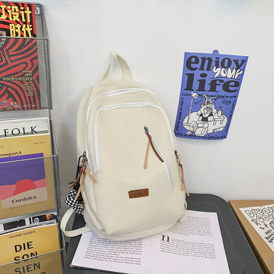 Rucsac pentru bărbați din material textil cu logo și închidere cu fermoar