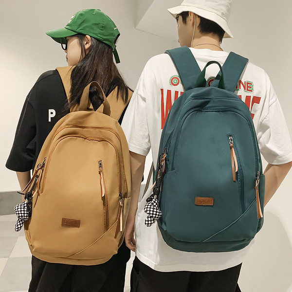 Rucsac pentru bărbați din material textil cu logo și închidere cu fermoar