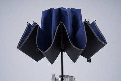 Reklamný dáždnik, slnečník, trojnásobný, desaťkostný, čierny lepiaci, automatický obrátený dáždnik, opaľovací dáždnik, vonkajší, slnečník