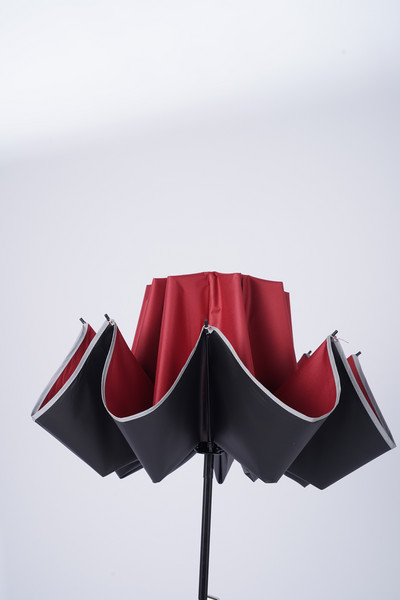 Reklamný dáždnik, slnečník, trojnásobný, desaťkostný, čierny lepiaci, automatický obrátený dáždnik, opaľovací dáždnik, vonkajší, slnečník