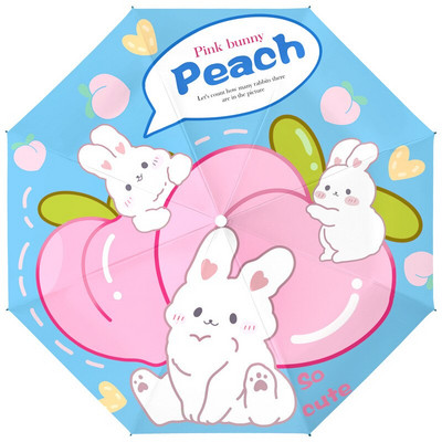 Automatický slnečný dáždnik s kreslenými zvieratami, daždivý, solárny dáždnik, opaľovací krém, UV ochrana, skladací dievčenský krásny slnečník