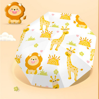 Automatický slnečný dáždnik s kreslenými zvieratami, daždivý, solárny dáždnik, opaľovací krém, UV ochrana, skladací dievčenský krásny slnečník