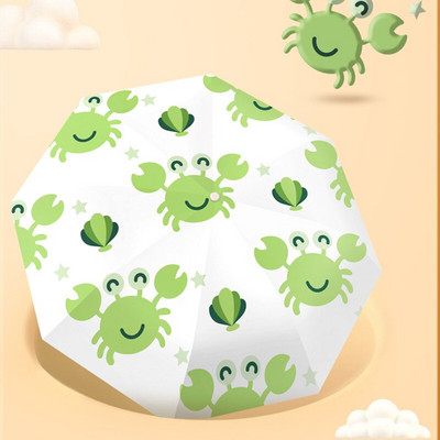 Automatický slnečný dáždnik s kreslenými zvieratami, daždivý, solárny dáždnik, opaľovací krém, UV ochrana, skladací dievčenský krásny slnečník