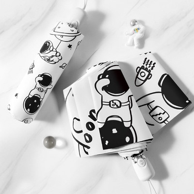 Automatický slnečný dáždnik s kreslenými zvieratami, daždivý, solárny dáždnik, opaľovací krém, UV ochrana, skladací dievčenský krásny slnečník